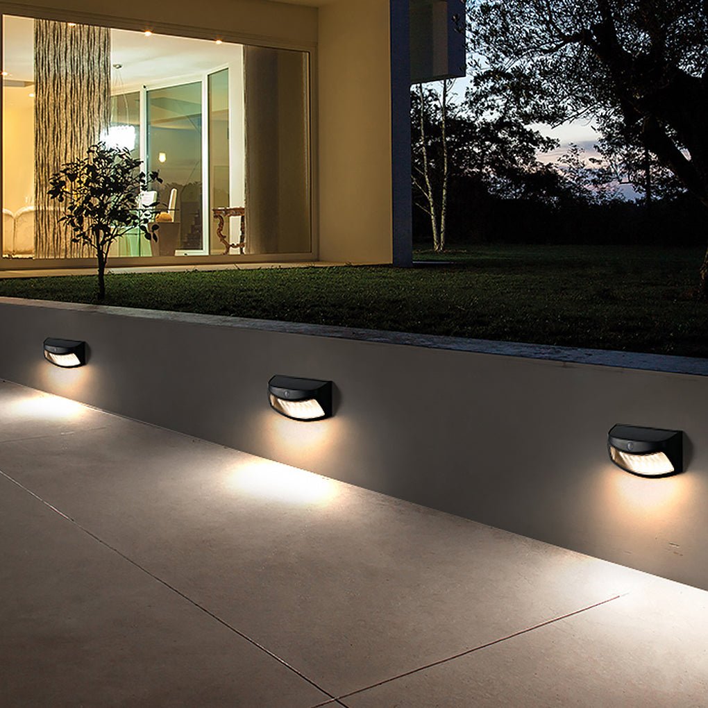 Lampada da parete industriale a LED per esterni con sensore di movimento e luminosità