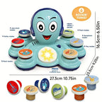 Interactive Musical Octopus Toy with Sound Buttons