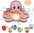 Interactive Musical Octopus Toy with Sound Buttons