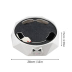 Juguete interactivo motorizado para gatos con ratón perseguidor y rascador
