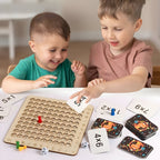 Juego de mesa educativo de multiplicaciones para niños