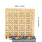 Juego de mesa educativo de multiplicaciones para niños