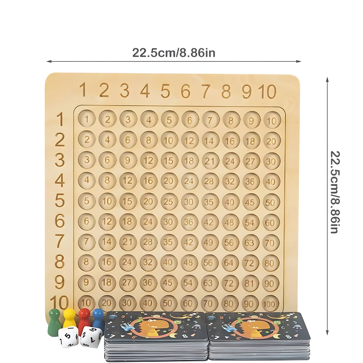 Juego de mesa educativo de multiplicaciones para niños