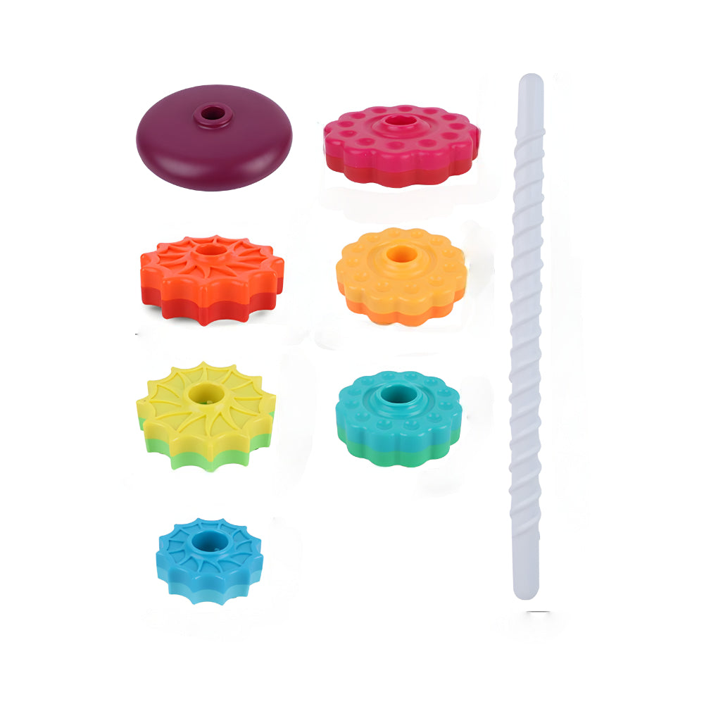 Juguete educativo de anillos apilables coloridos