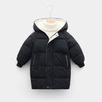 Parka de invierno cálida, acolchada y con capucha para niños