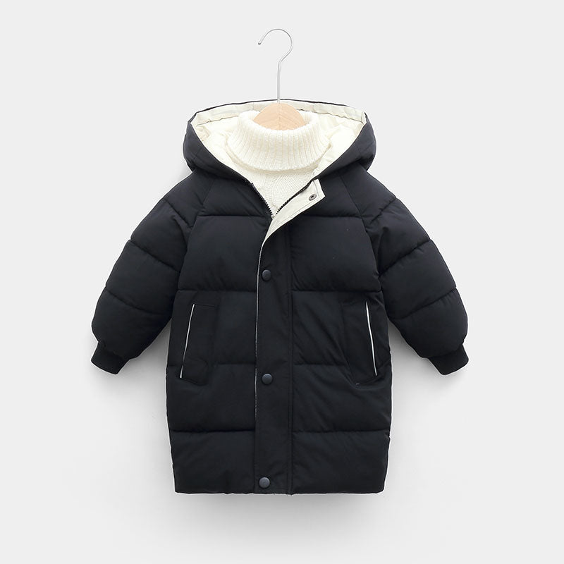 Parka de invierno cálida, acolchada y con capucha para niños