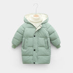 Parka de invierno cálida, acolchada y con capucha para niños