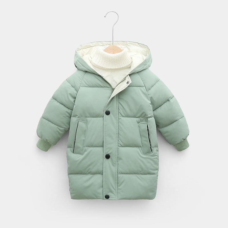 Parka de invierno cálida, acolchada y con capucha para niños