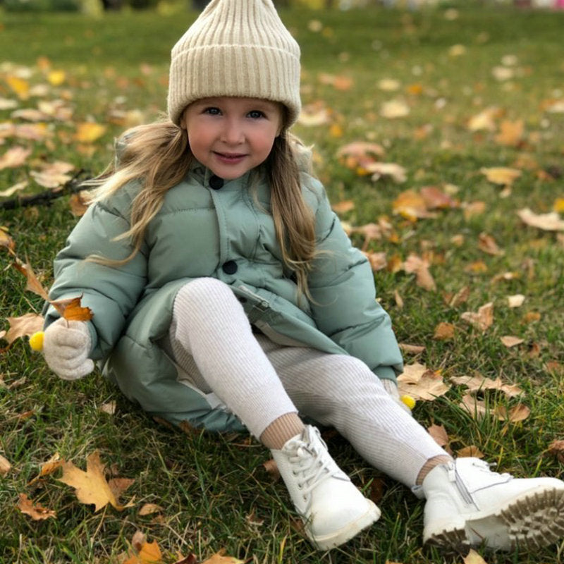 Parka de invierno cálida, acolchada y con capucha para niños