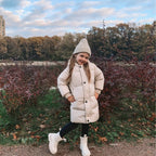 Parka de invierno cálida, acolchada y con capucha para niños