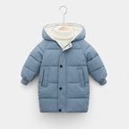 Parka de invierno cálida, acolchada y con capucha para niños
