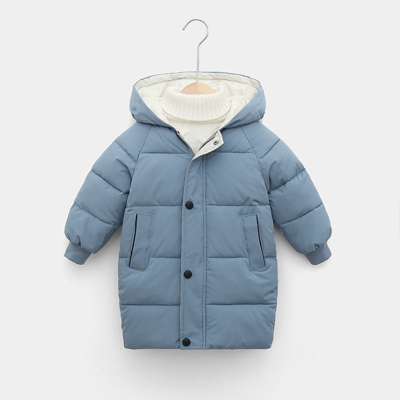Parka de invierno cálida, acolchada y con capucha para niños