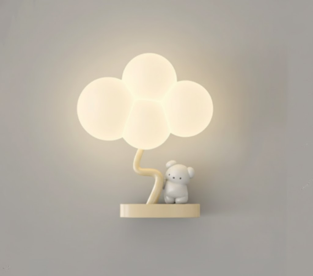 Children’s Cloud LED Wall Light with Airplane Design