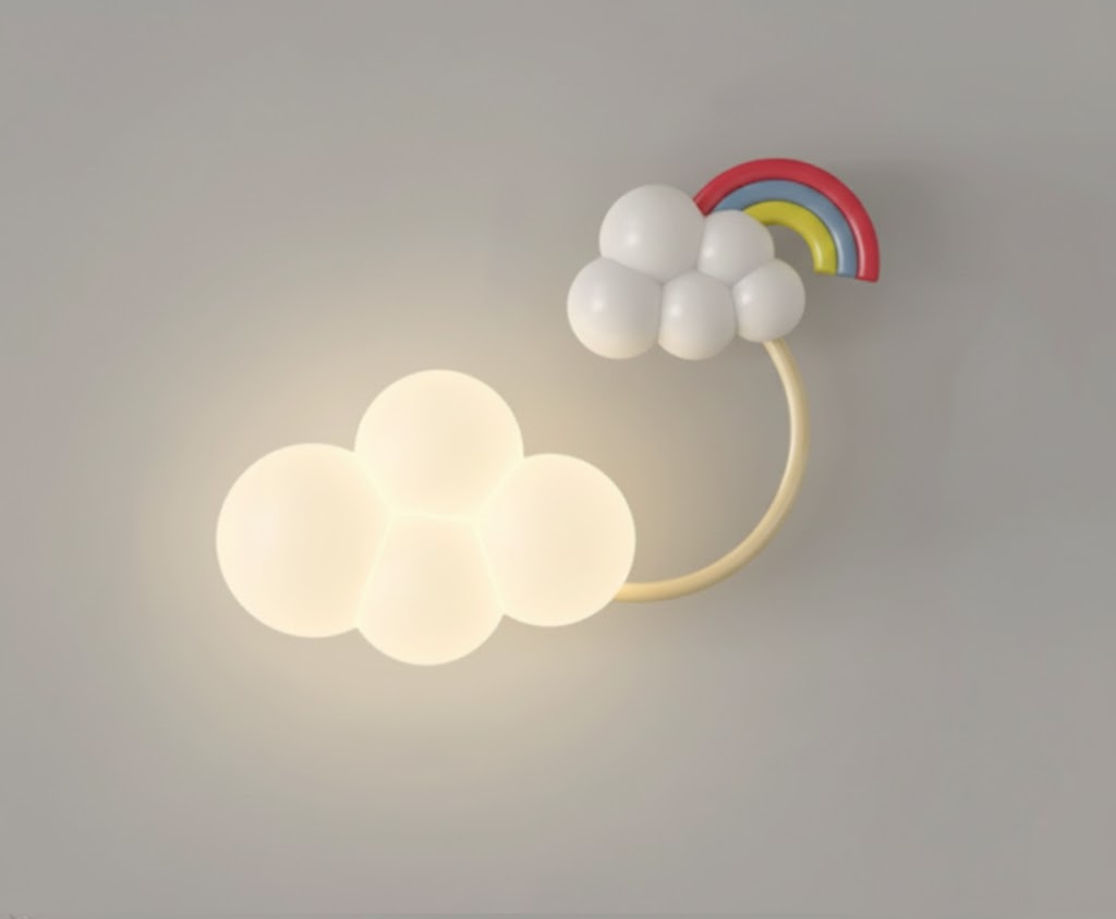 Children’s Cloud LED Wall Light with Airplane Design