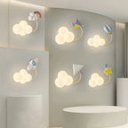 Children’s Cloud LED Wall Light with Airplane Design