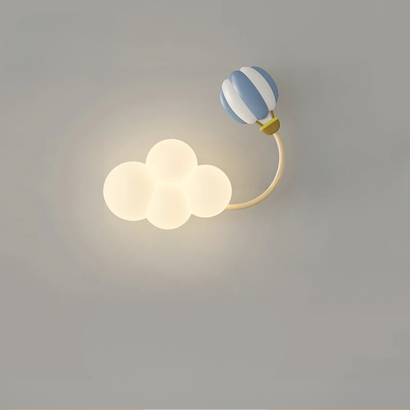 Children’s Cloud LED Wall Light with Airplane Design