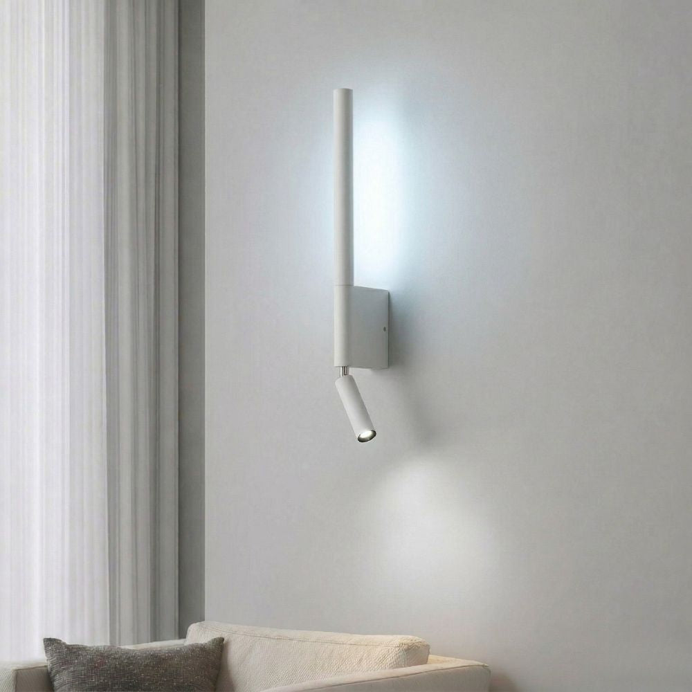 Aplique de pared LED doble con luz de lectura ajustable