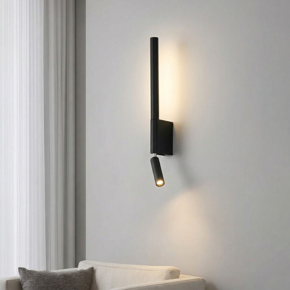 Aplique de pared LED doble con luz de lectura ajustable