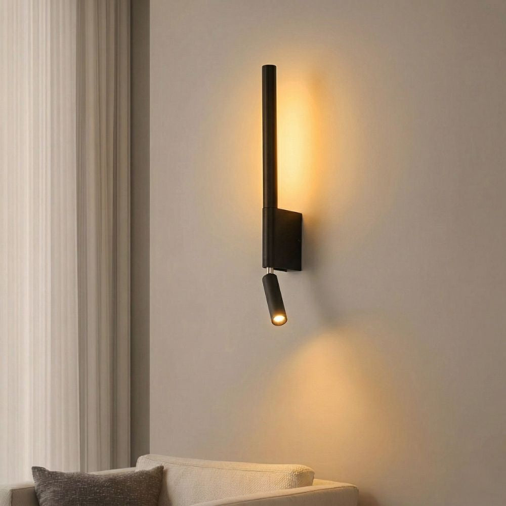 Aplique de pared LED doble con luz de lectura ajustable