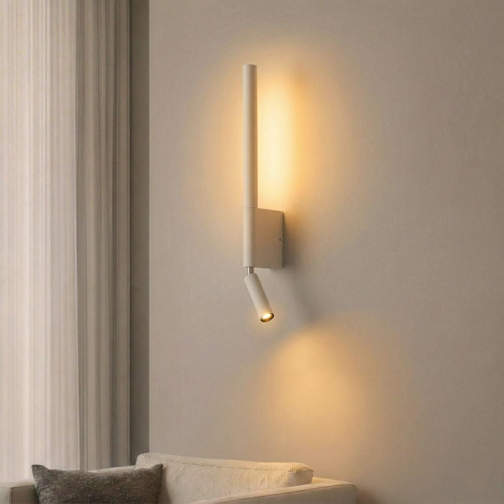 Aplique de pared LED doble con luz de lectura ajustable
