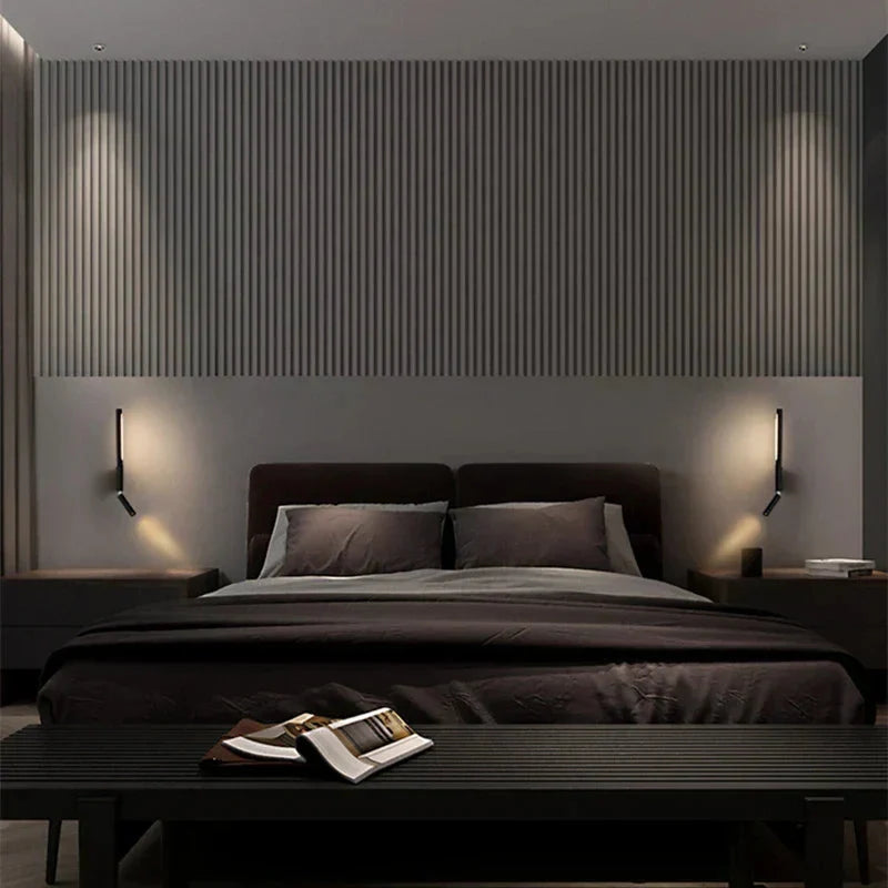 Aplique de pared LED doble con luz de lectura ajustable