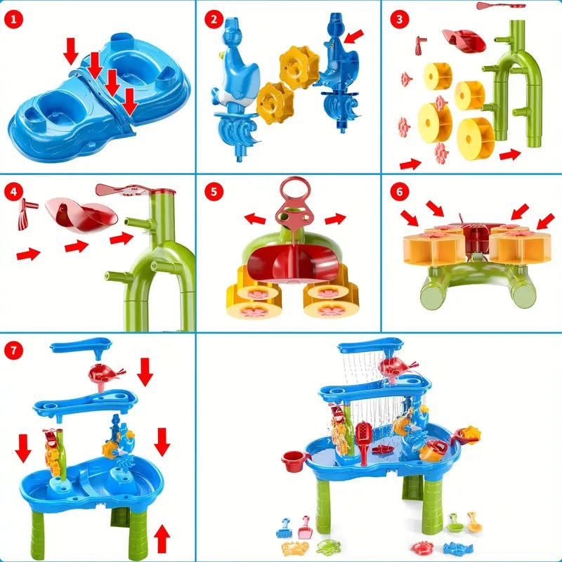 Three-Tier Interactive Sand & Water Play Table