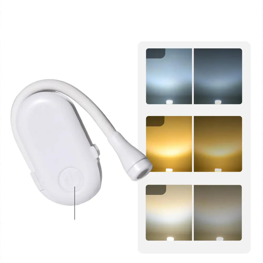 Flexibel LED-klämlampa för läsning