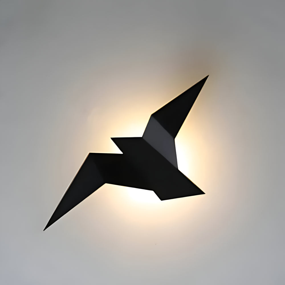 Origami-fugl LED-væglampe