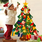 Filz-Weihnachtsbaum für Kinder mit Dekoration