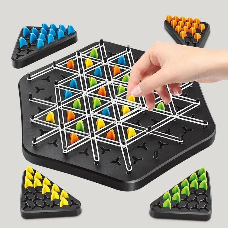 Strategiskt brädspel med gummiband