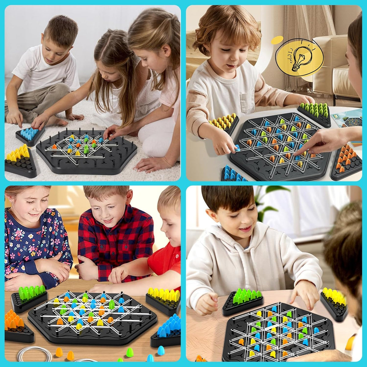 Strategiskt brädspel med gummiband