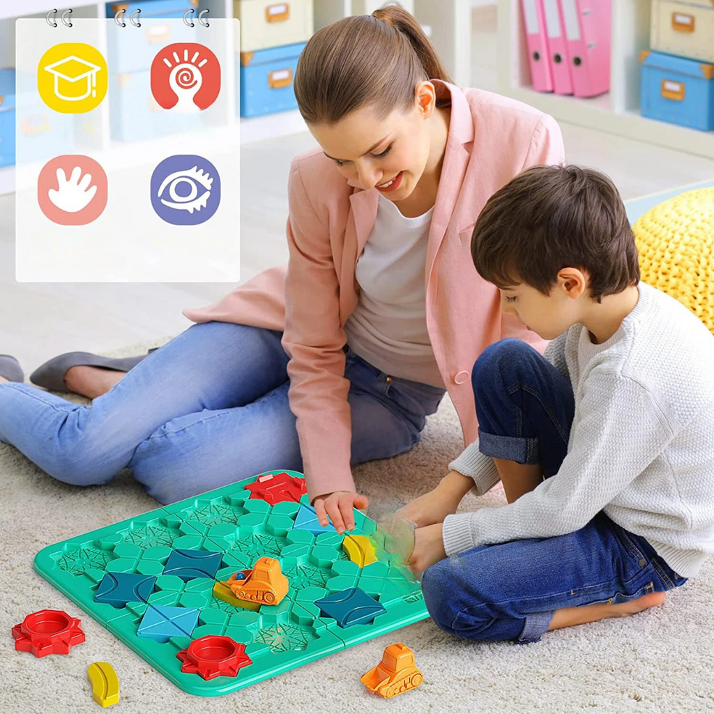 Juego interactivo de rompecabezas de pistas para niños