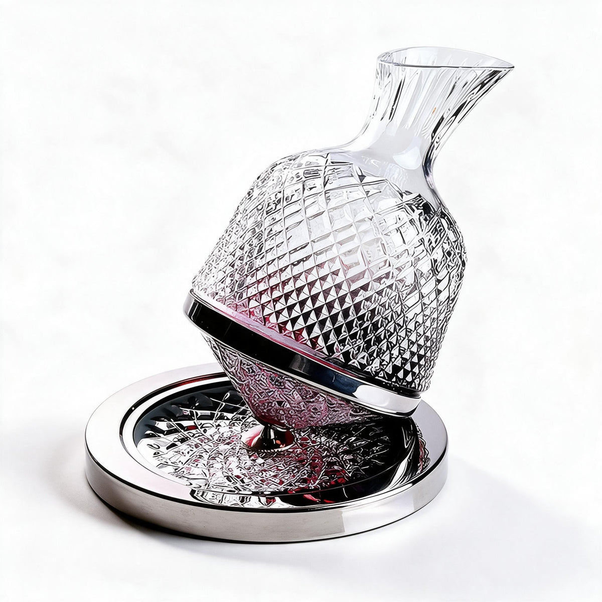 Crystal Glass Rotating Decanter