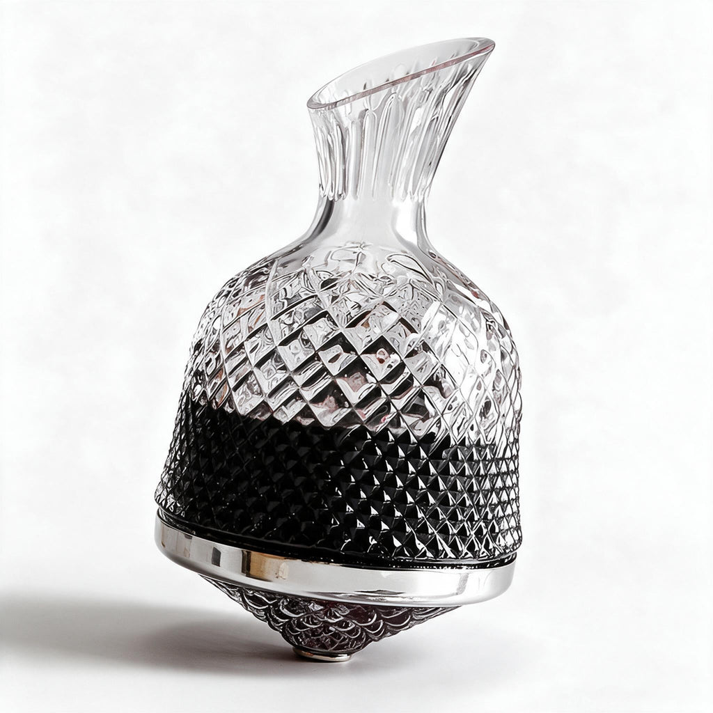 Crystal Glass Rotating Decanter