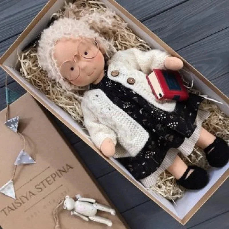 Waldorf-Style Soft Doll with Hand-Sewn Clothing