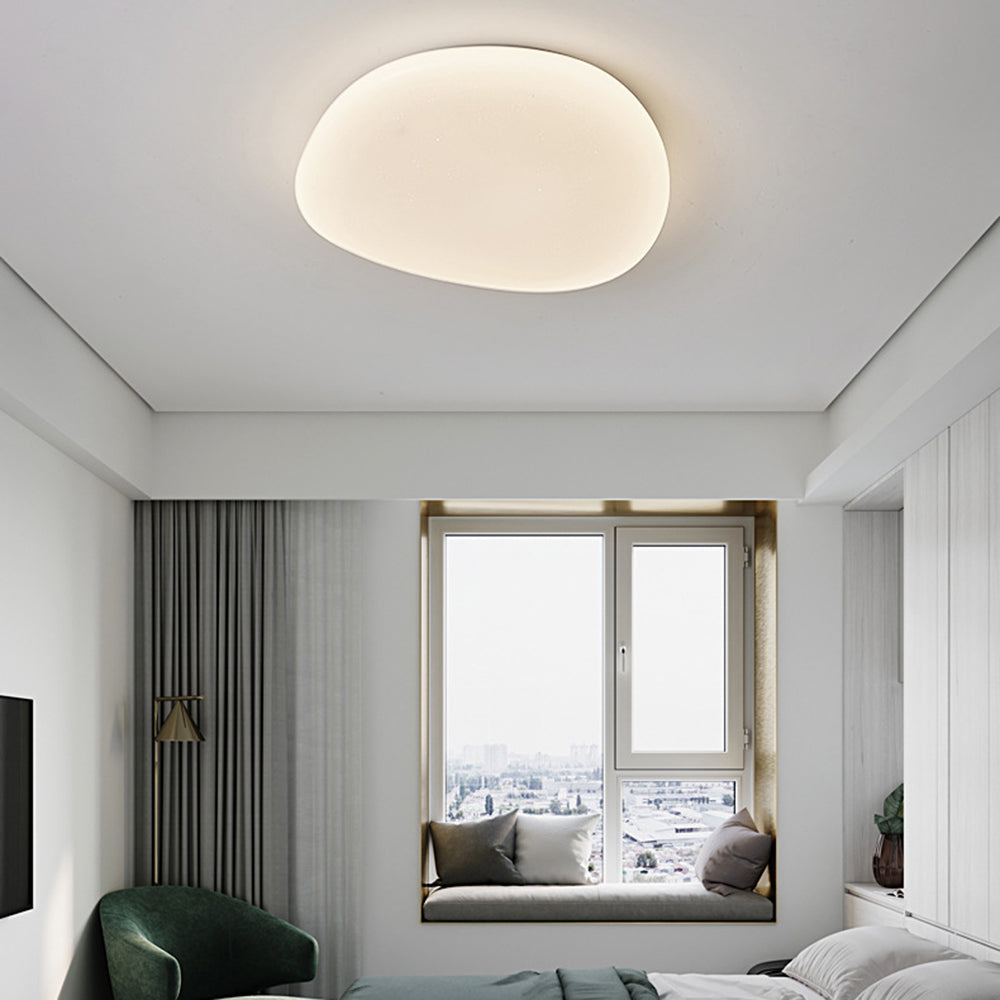 Organic Stone-Shaped LED Ceiling Light with Dimming