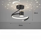 Plafonnier LED Lune et Étoiles avec effet de projection