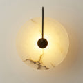 Round Alabaster-Effect Wall Sconce