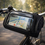 Fahrradlenkertasche mit Handyhalterung und Touchscreen-Funktion