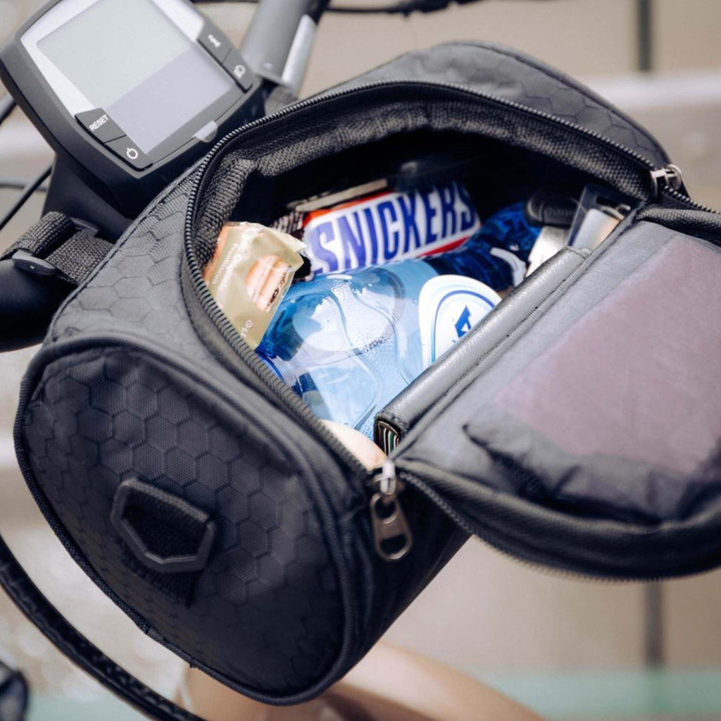 Fahrradlenkertasche mit Handyhalterung und Touchscreen-Funktion