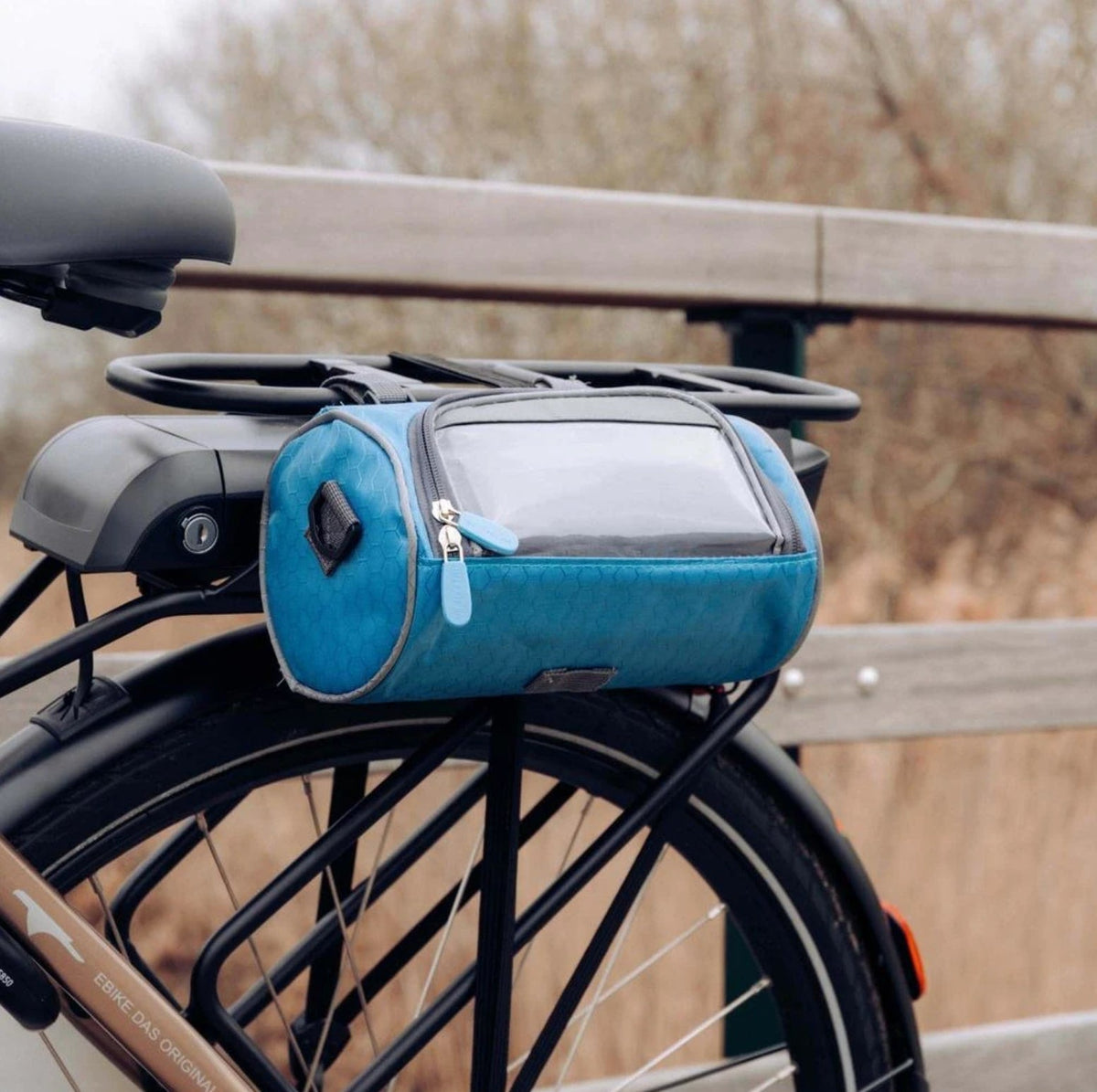 Fahrradlenkertasche mit Handyhalterung und Touchscreen-Funktion