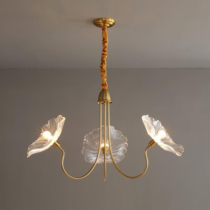 Glas-Pendelleuchte „Lotusblume“