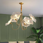 Glas-Pendelleuchte „Lotusblume“