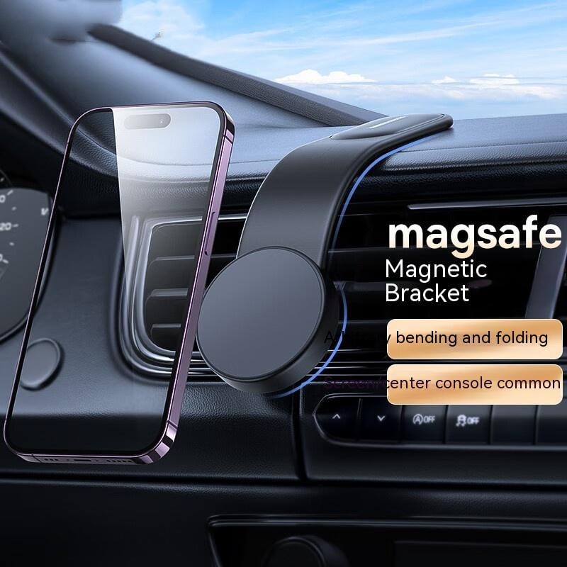 CO2-bøjelig magnetisk mobiltelefonholder til bilen med justerbart instrumentbrætfæste
