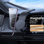 CO2-bøjelig magnetisk mobiltelefonholder til bilen med justerbart instrumentbrætfæste