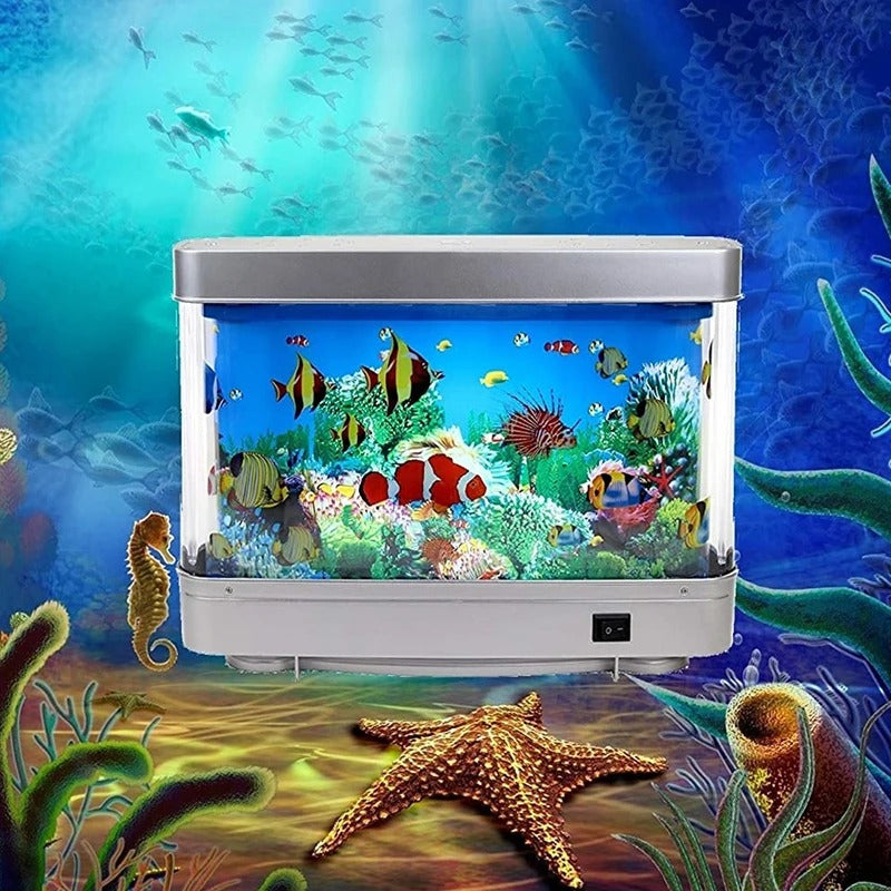 Retroakvarielampe med bevægelige fisk fra AquaDream