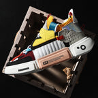 Men Urban Sneakers with Bold Patchwork Design and Cushioned Sole