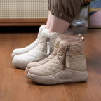 Quilted Ankle Boots with Side Zip