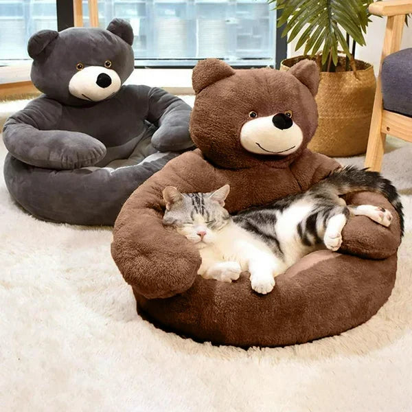 Plush Animal-Shaped Pet Bed