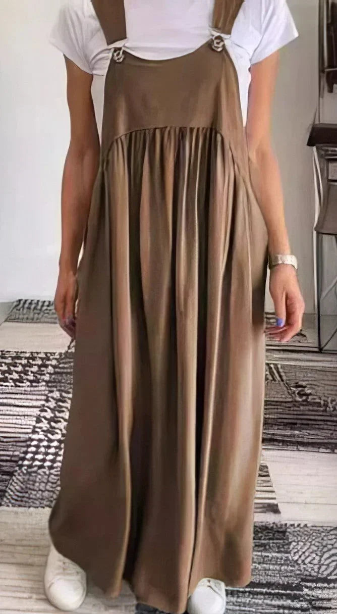 Women's Relaxed Pinafore Maxi Dress